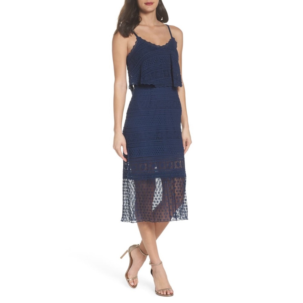 🌃🆕 Foxiedox ღ Strappy Lace Midi Dress ღ Midnite - Picture 5 of 8